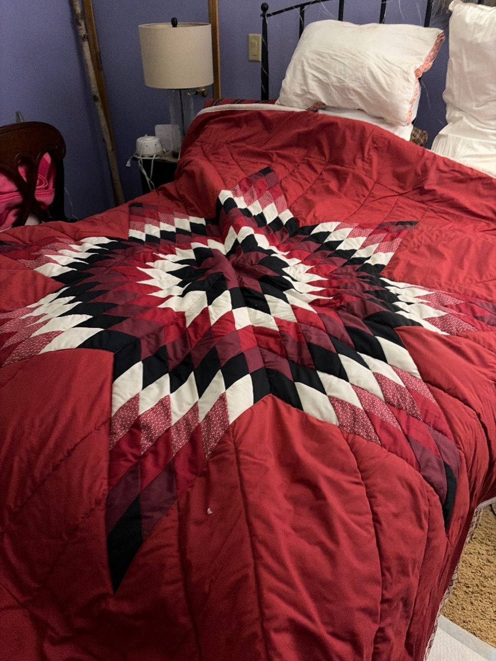 100 percent authentic hand made star quilt